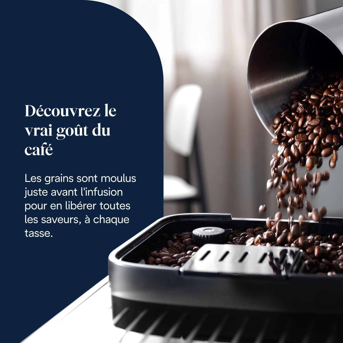 De’Longhi Magnifica Evo - Perfetto Machine à Café Automatique avec LatteCrema Mousseur à Lait Automatique, 7 Boissons en une Seule Touche,Commandes Soft Touch,Argent et Noir (ECAM292.81.SB)
